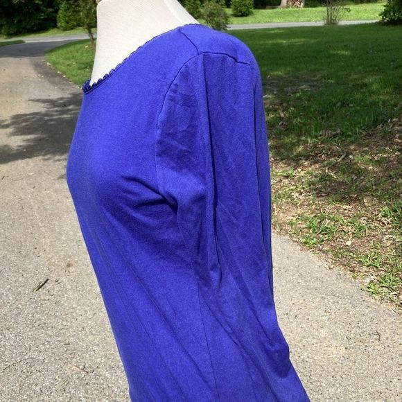 ***4/$20 BASIC EDITIONS LONG SLEEVE PURPLE TOP SHIRT MEDIUM - Picture 6 of 7
